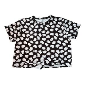 Blackmilk tie front tee size XL